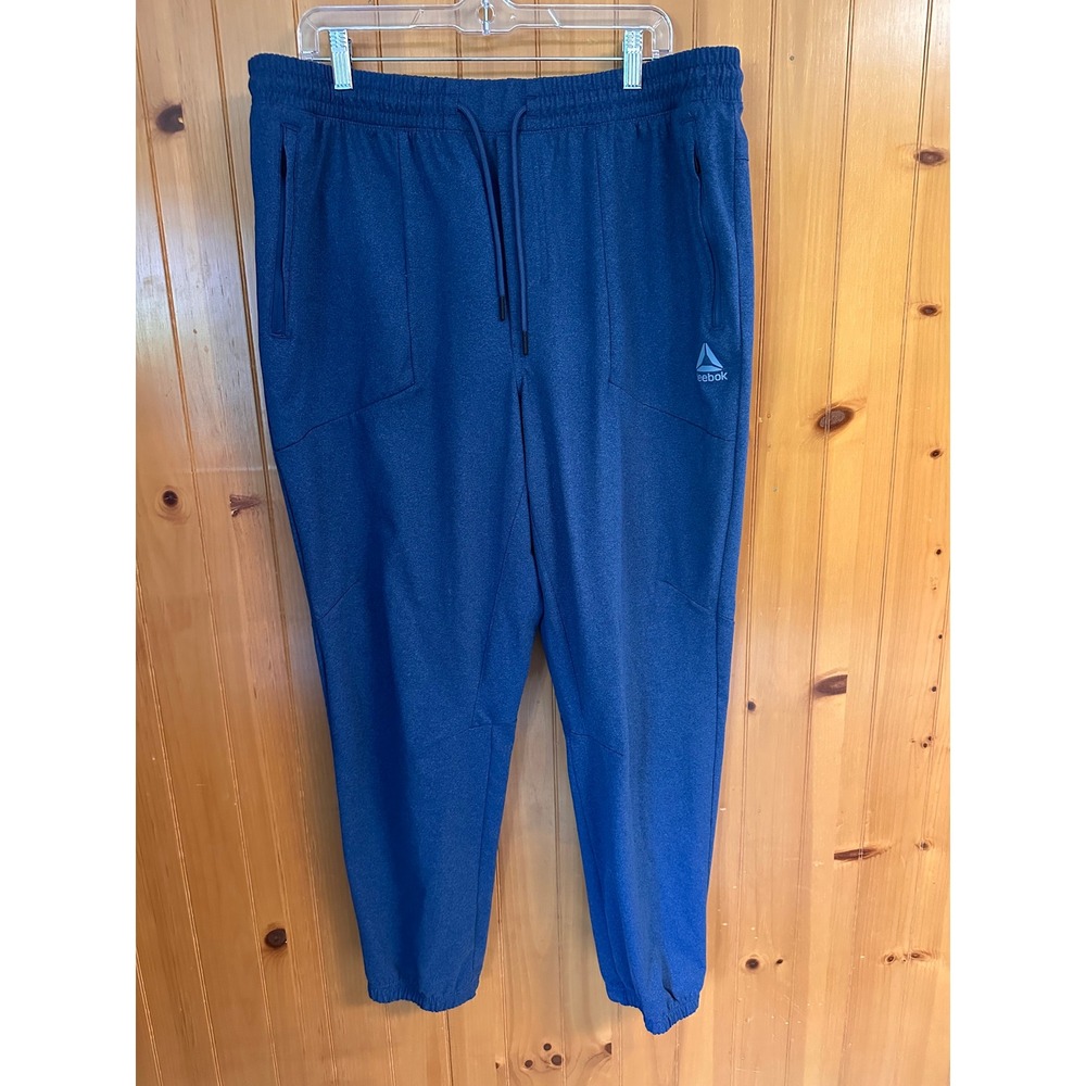 Reebok Sportswear Heather Blue Performance Joggers Athletic Sweatpants XL